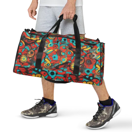 Turquoise Machine on a Duffle Bag