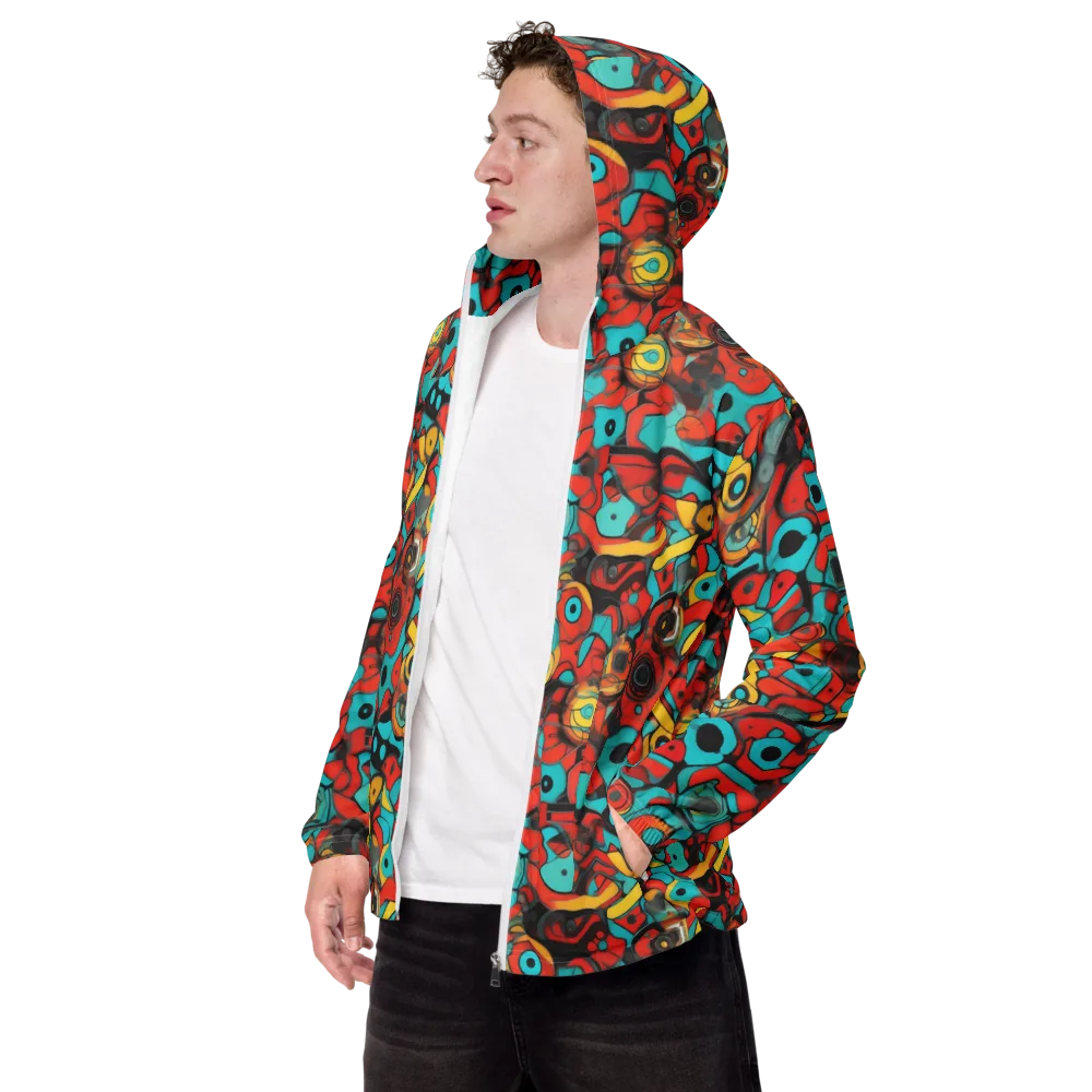 Turquoise Machine on Men's Windbreaker — Left Front