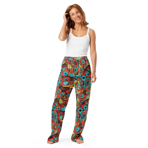 Turquoise Machine on a Women's Pajama Pants
