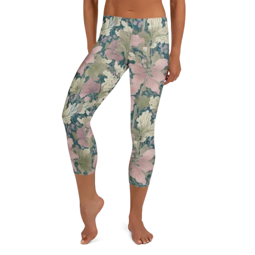 Petal Reverie on a Capri Leggings
