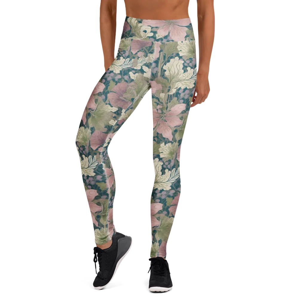 Petal Reverie on Yoga Leggings — Front