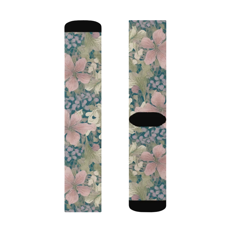 Petal Reverie on Socks — Left Sock