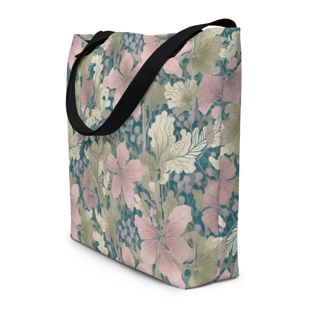 Petal Reverie on Large Tote Bag W/ Pocket — Front