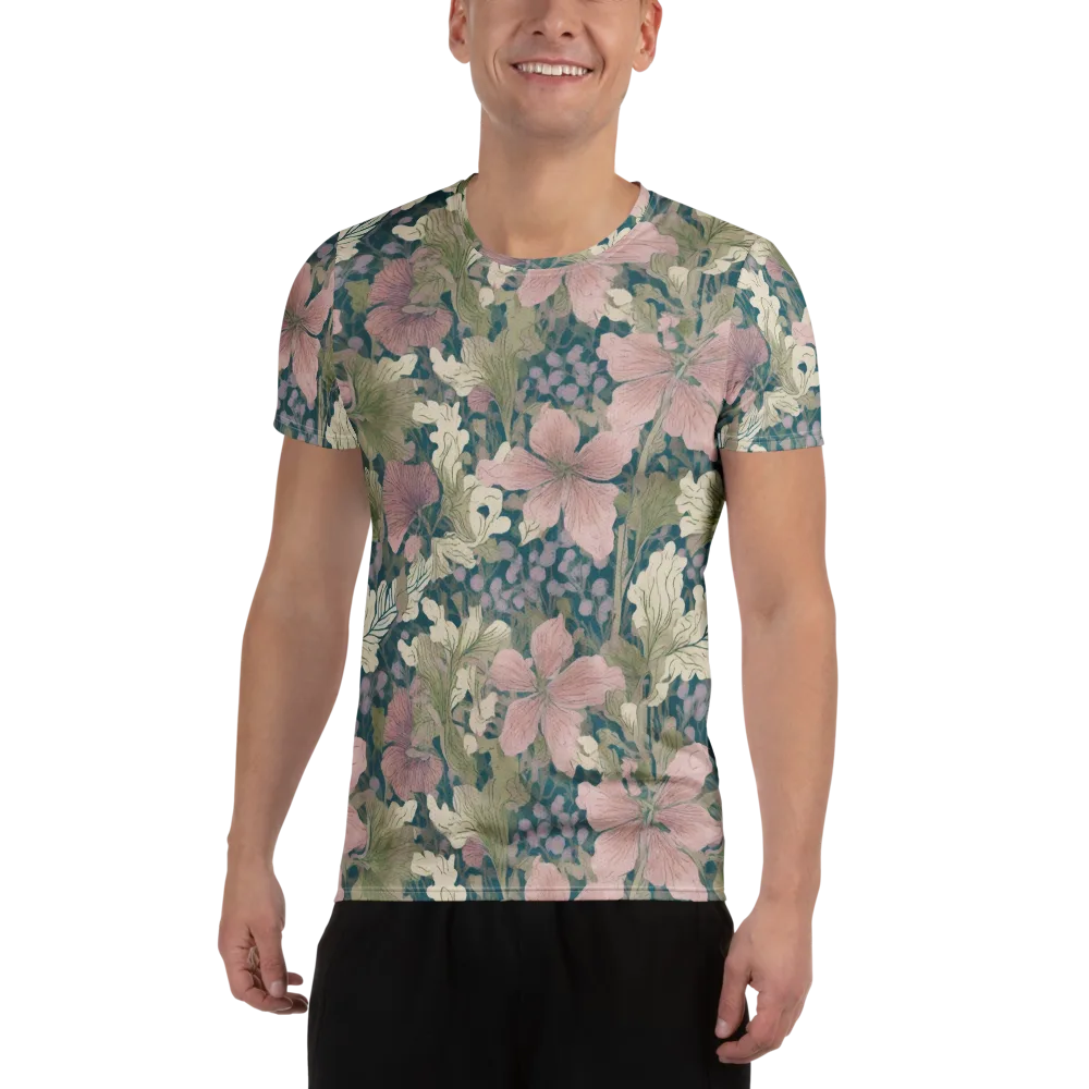 Petal Reverie on Men's Athletic T-Shirt — Front