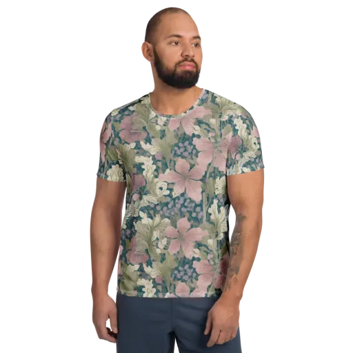Petal Reverie on Men's Athletic T-Shirt