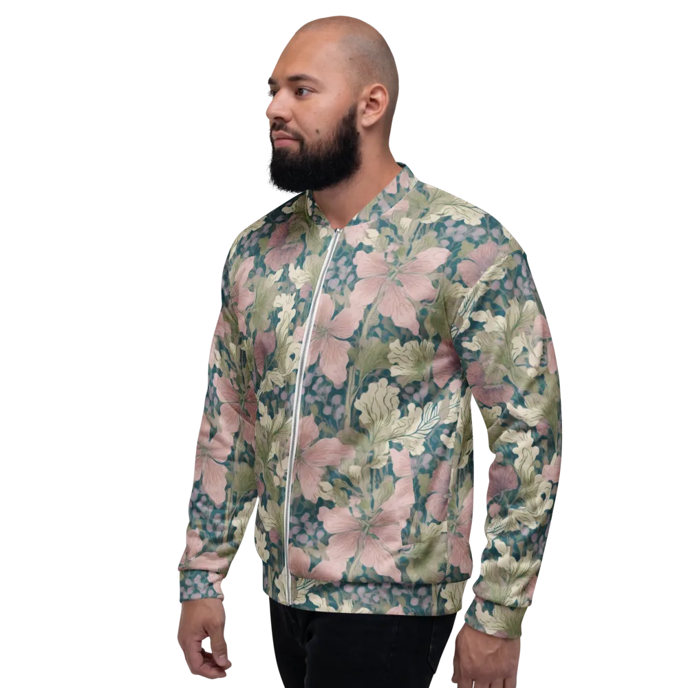 Petal Reverie on Bomber Jacket — Left