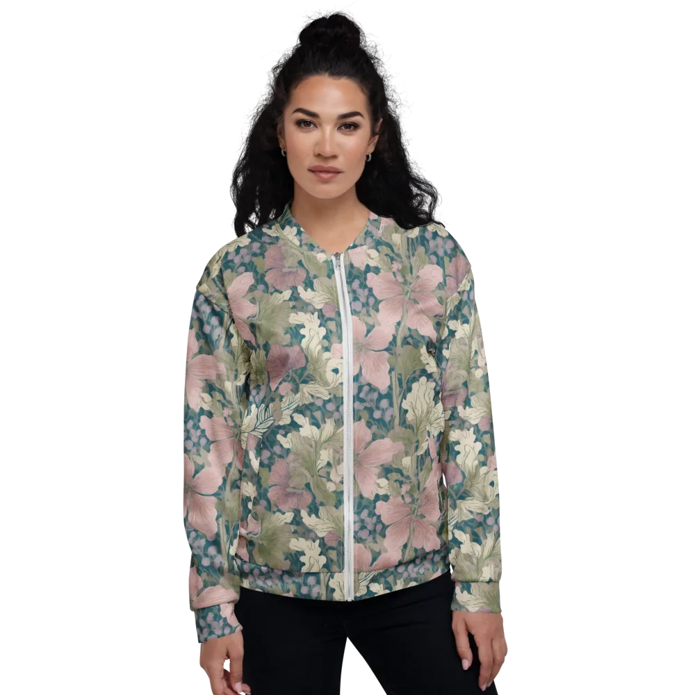 Petal Reverie on Bomber Jacket — Front