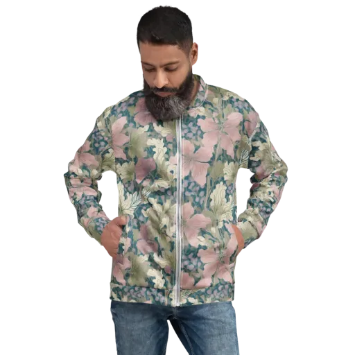 Petal Reverie on a Bomber Jacket