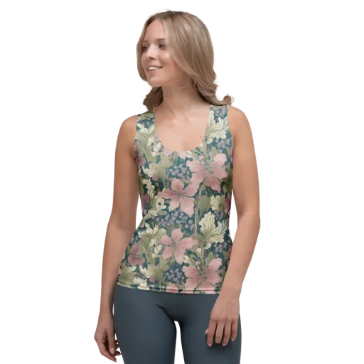 Petal Reverie on a Women's Tank Top