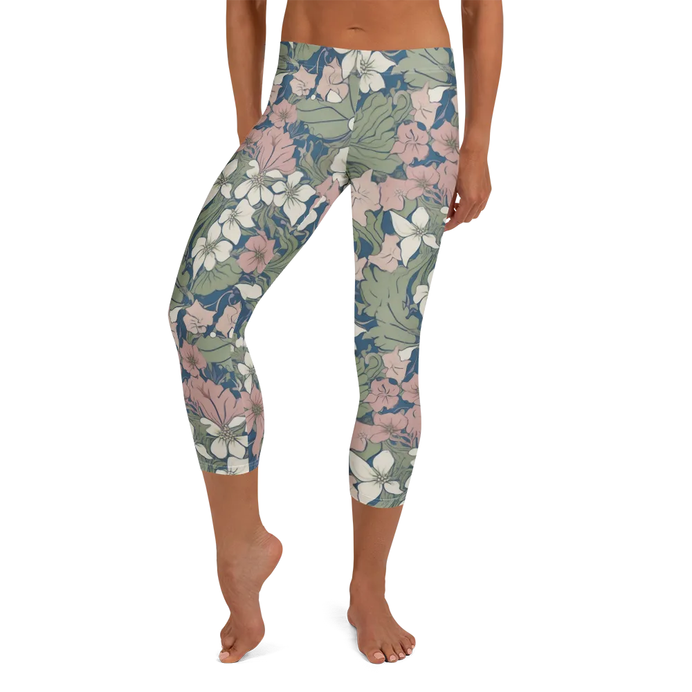 Meadow Sonata on Capri Leggings — Front