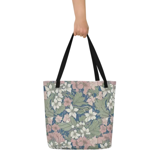 Meadow Sonata on a Large Tote Bag W/ Pocket