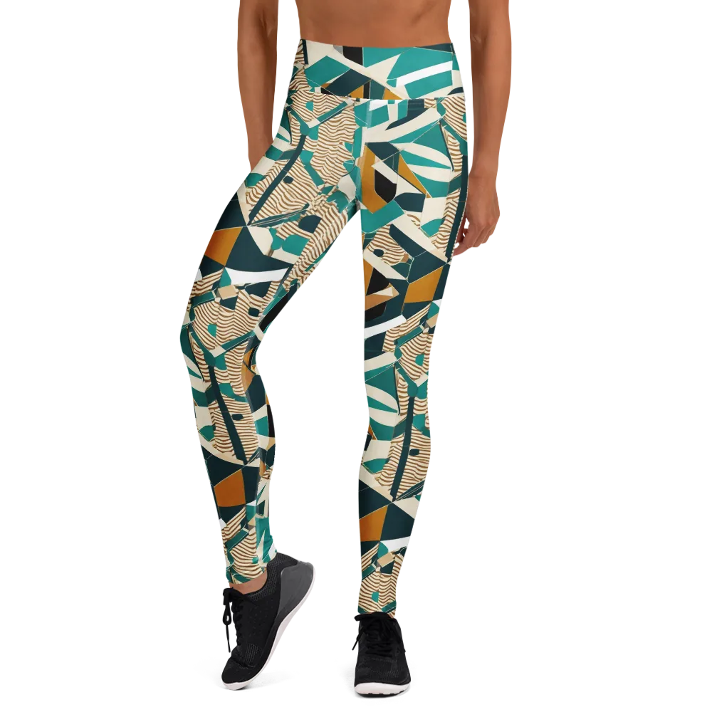 Desert Circuit on Yoga Leggings — Front