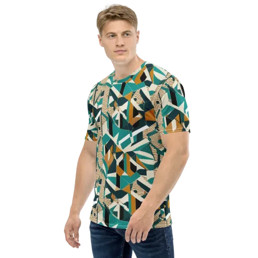 Desert Circuit on a Men's Crew Neck T-Shirt