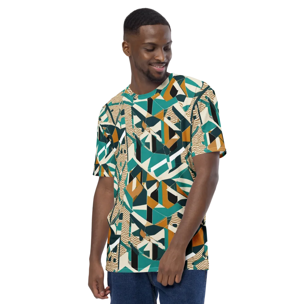 Desert Circuit on Men's Crew Neck T-Shirt — Left