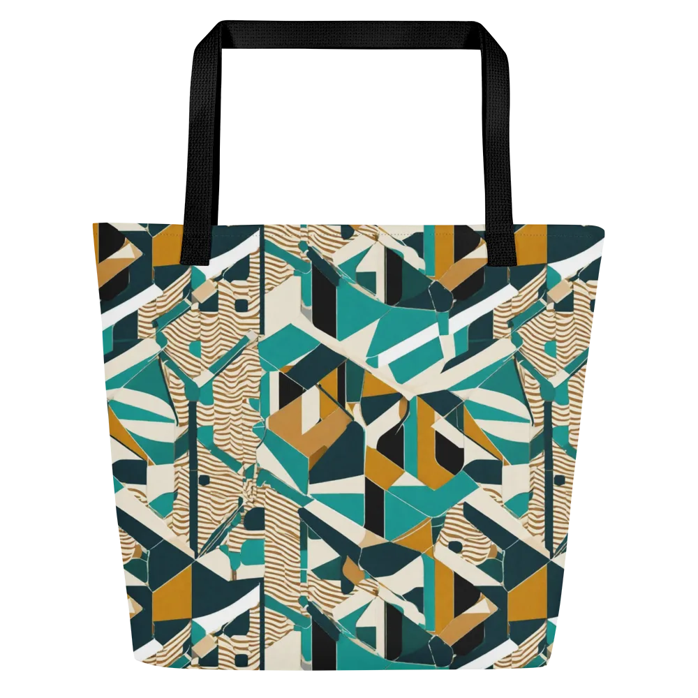 Desert Circuit on Large Tote Bag W/ Pocket — Front