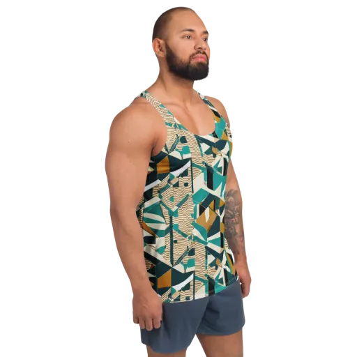 Desert Circuit on a Men's Tank Top
