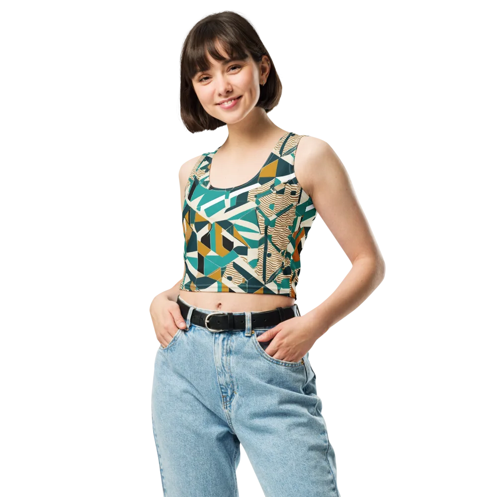Desert Circuit on Crop Top — Front