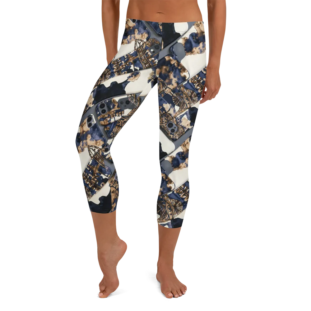 Midnight Device on Capri Leggings — Front