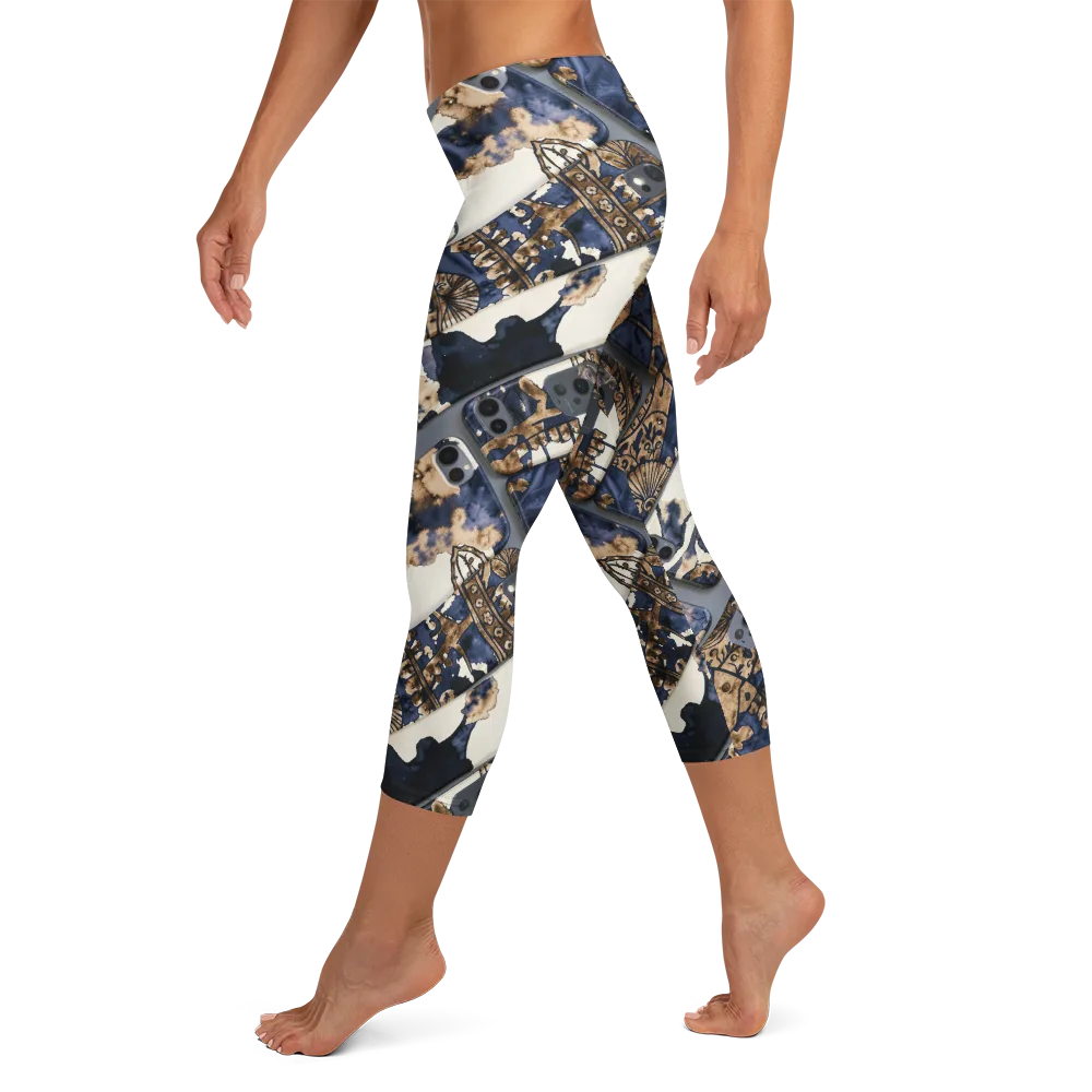 Midnight Device on Capri Leggings — Left