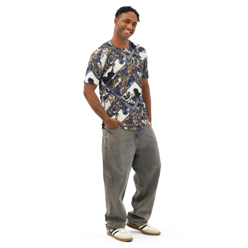 Midnight Device on Men's Cotton Crew Neck T-Shirt — Right Front