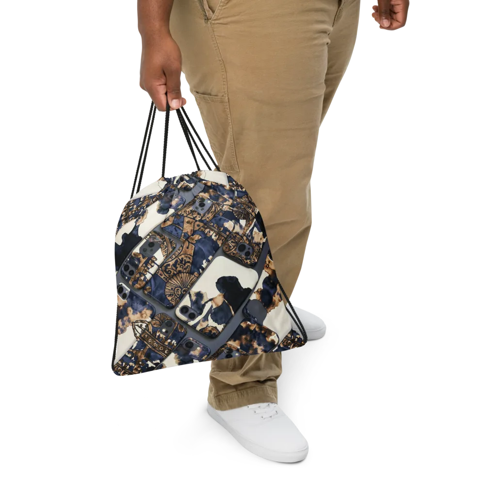 Midnight Device on Drawstring Bag — Front