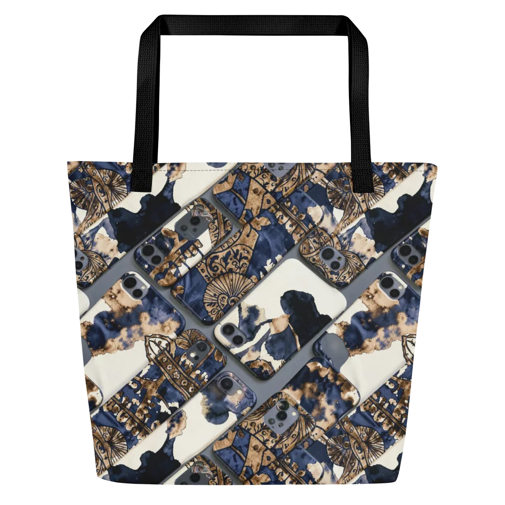 Midnight Device on Large Tote Bag W/ Pocket — Front