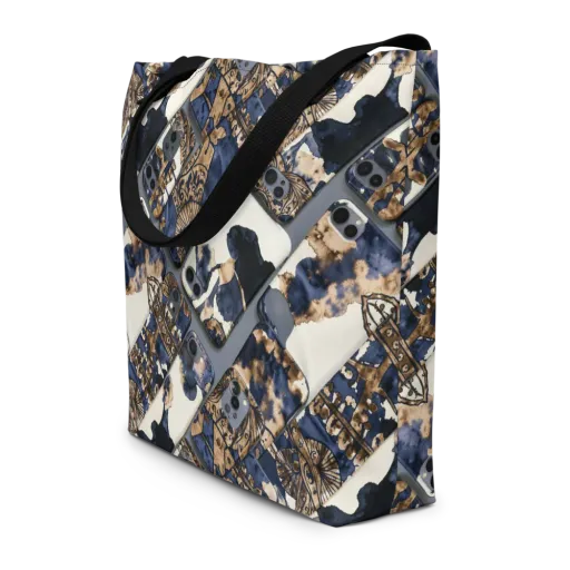Midnight Device on a Large Tote Bag W/ Pocket