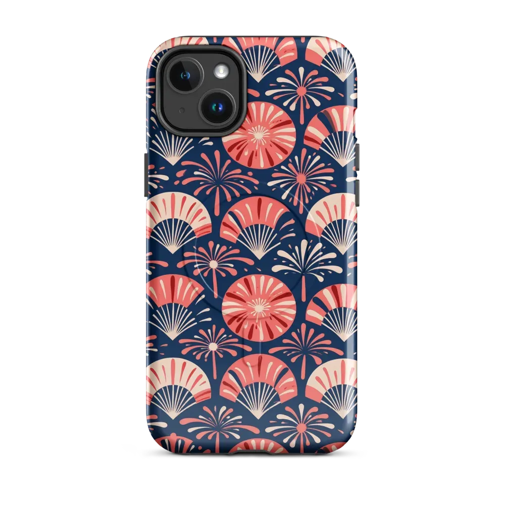 Navy Bloom Parade on MagSafe Tough Case for iPhone® — Front