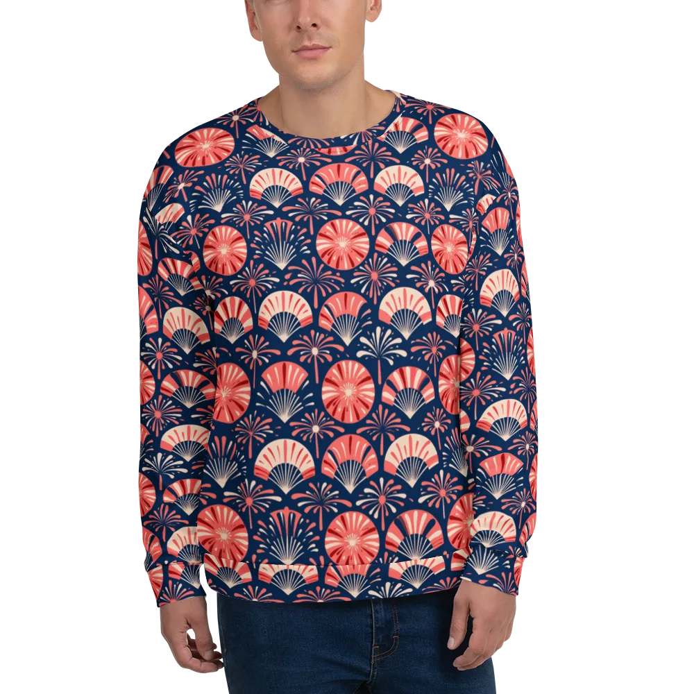 Navy Bloom Parade on Sweatshirt — Front