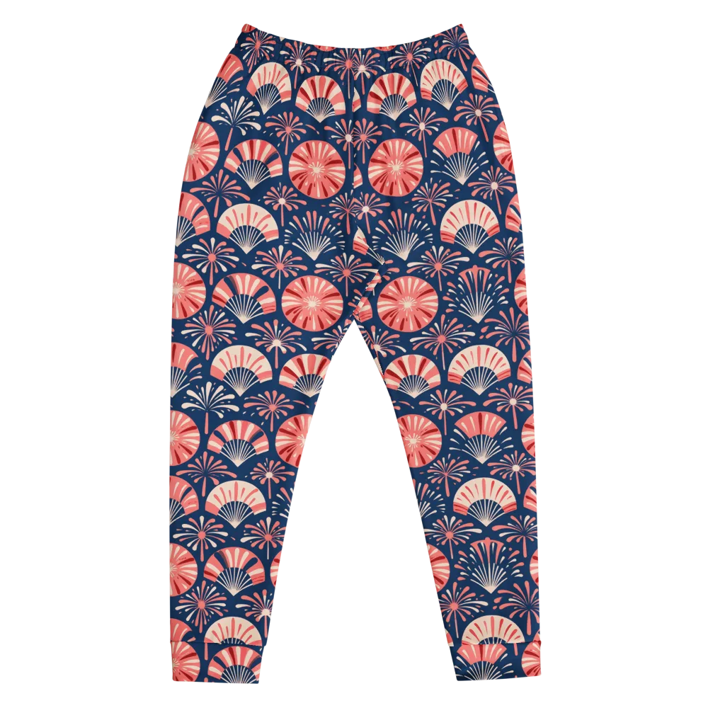 Navy Bloom Parade on Men's Joggers — Front