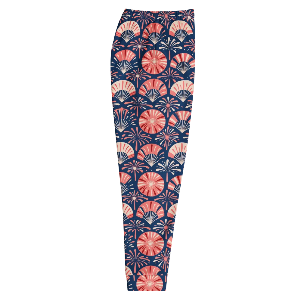 Navy Bloom Parade on Men's Joggers — Right