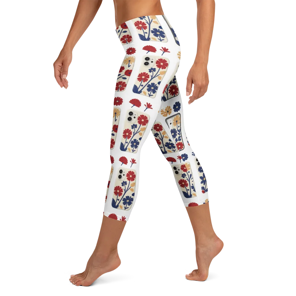 Garden On the Go on Capri Leggings — Left