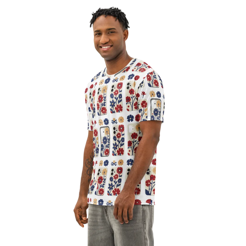 Garden On the Go on Men's Cotton Crew Neck T-Shirt — Left Front