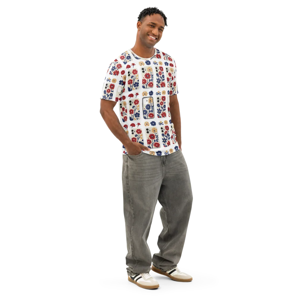 Garden On the Go on Men's Cotton Crew Neck T-Shirt — Right Front