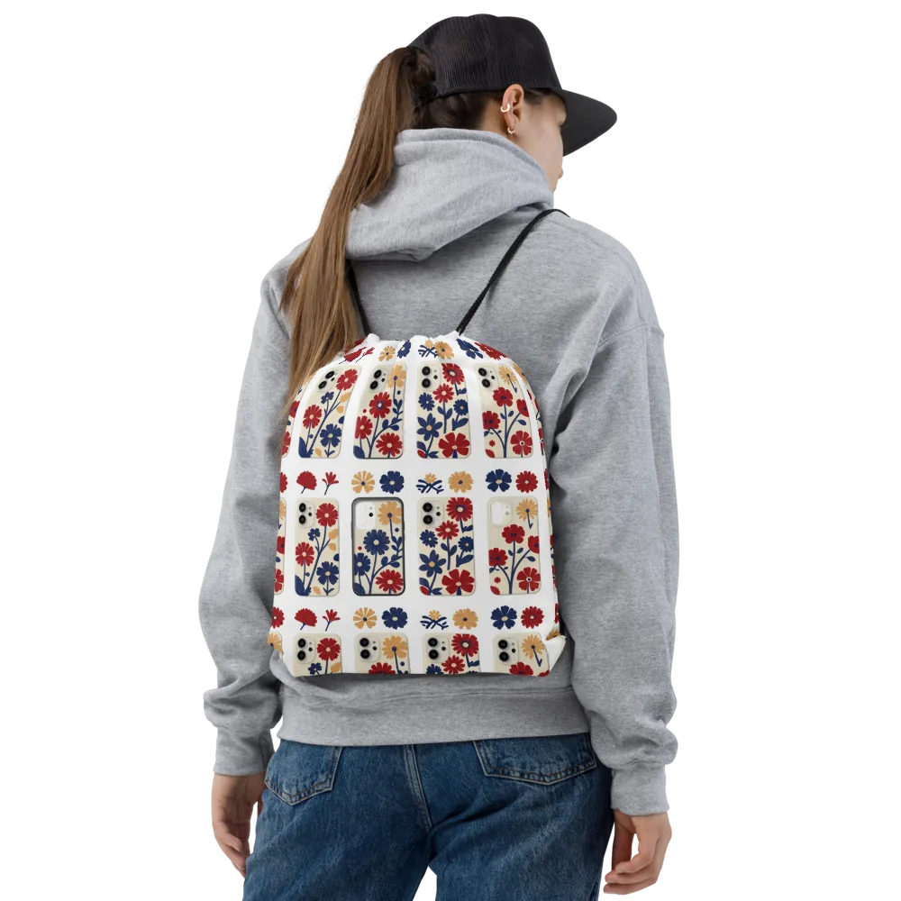 Garden On the Go on Drawstring Bag — Front