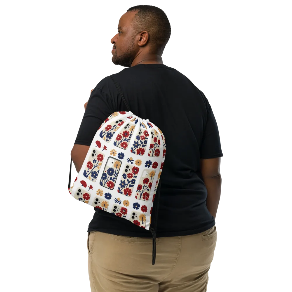 Garden On the Go on Drawstring Bag — Front