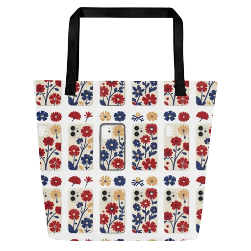 Garden On the Go on a Large Tote Bag W/ Pocket
