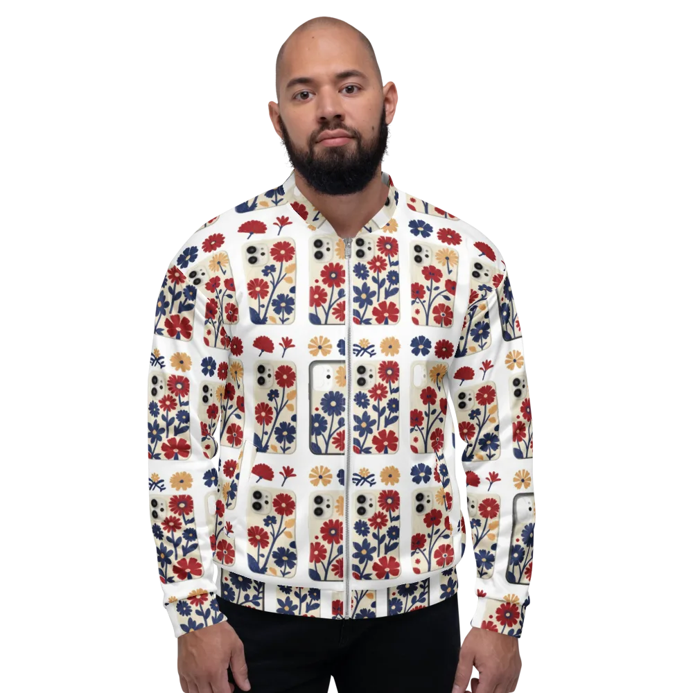 Garden On the Go on Bomber Jacket — Front