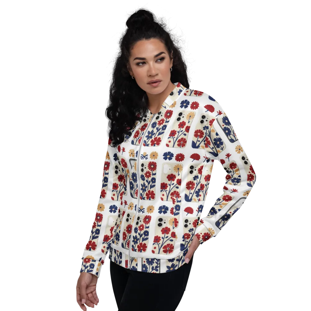 Garden On the Go on Bomber Jacket — Left