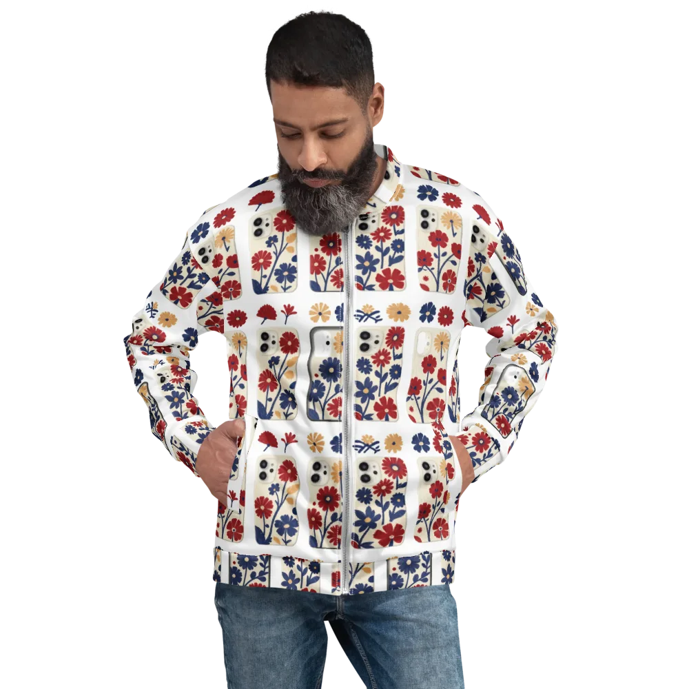 Garden On the Go on Bomber Jacket — Front