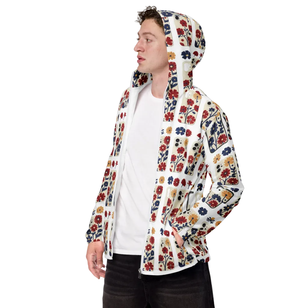 Garden On the Go on Men's Windbreaker — Left Front