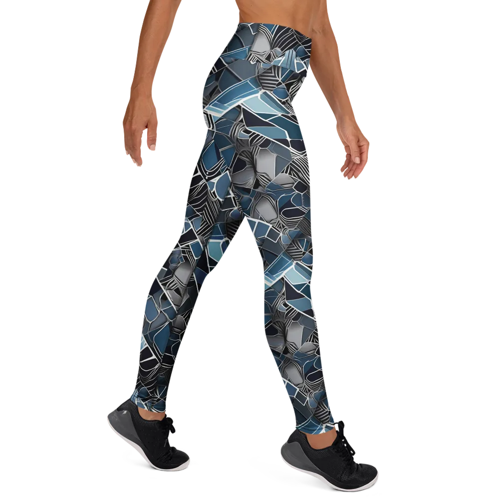 Cobalt Shard on Yoga Leggings — Right