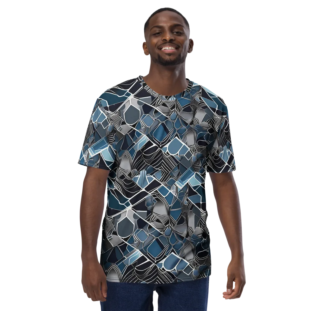 Cobalt Shard on Men's Crew Neck T-Shirt — Front