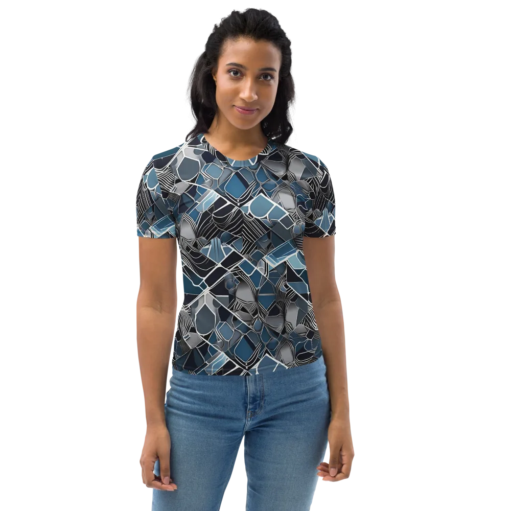 Cobalt Shard on Women's Crew Neck T-Shirt — Front