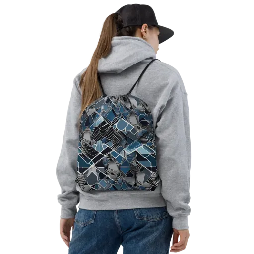 Cobalt Shard on a Drawstring Bag