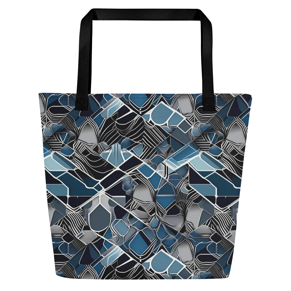 Cobalt Shard on Large Tote Bag W/ Pocket — Front