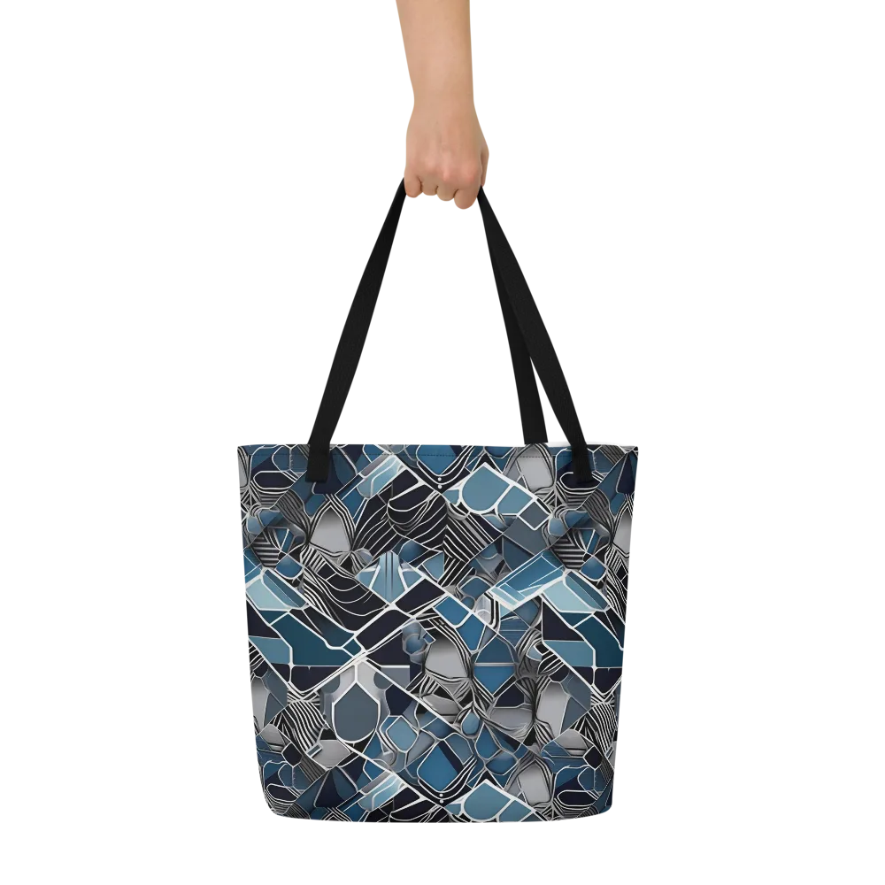 Cobalt Shard on Large Tote Bag W/ Pocket — Front