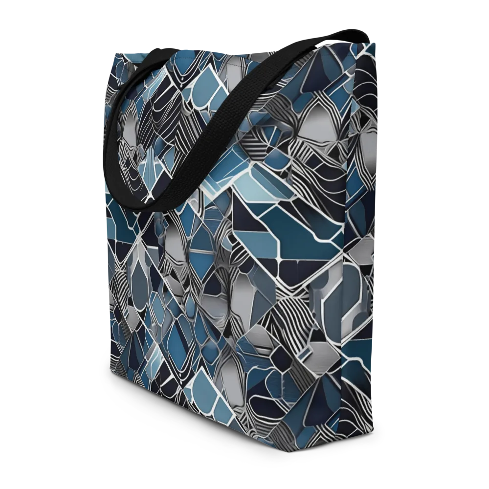 Cobalt Shard on Large Tote Bag W/ Pocket — Front