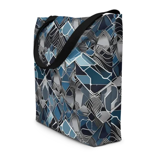 Cobalt Shard on a Large Tote Bag W/ Pocket