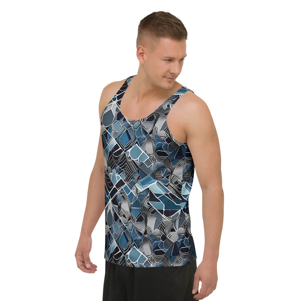 Cobalt Shard on Men's Tank Top — Left Front